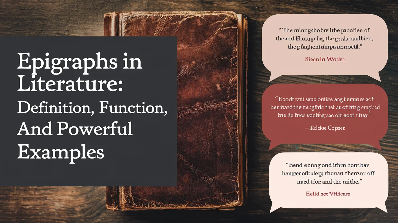 Epigraphs in Literature: Definition, Function, and Powerful Examples