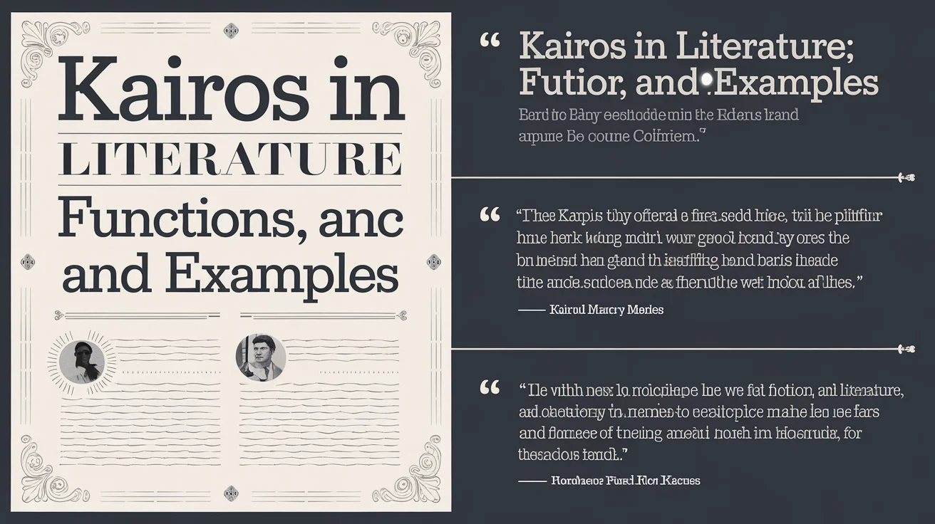 Kairos in Literature: Definition, Functions, and Examples