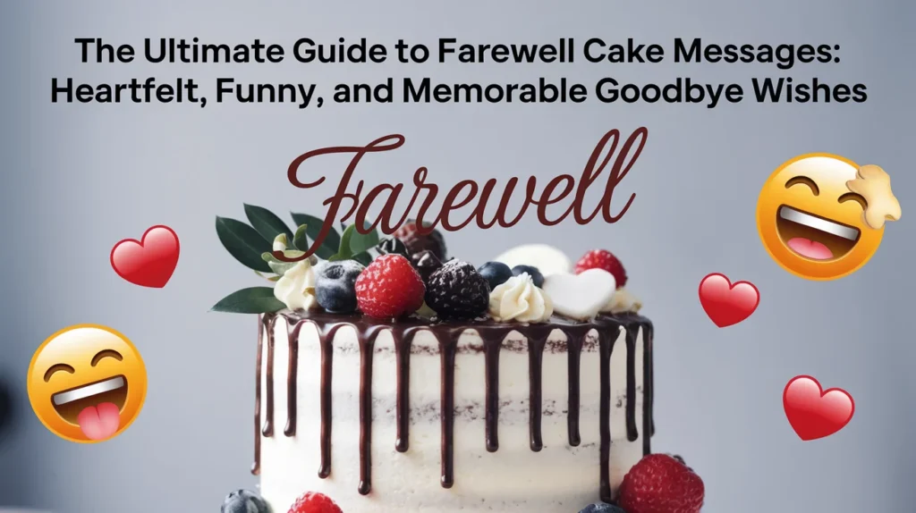 Sentimental Farewell Cake Messages